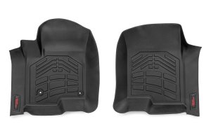 GMC Sierra 2500 HD Floor Mats - Front + Rear - Rough Country - Sure-Fit - '20-'24 GMC Sierra 2500 HD Floor Mats - Front + Rear - Rough Country - Sure-Fit - '20-'24